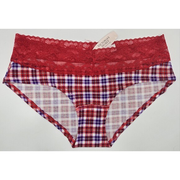 VICTORIA’S SECRET Soft Cotton blend Lace Low Rise Hip Hugger Panty Size S/P Lace - Picture 1 of 5